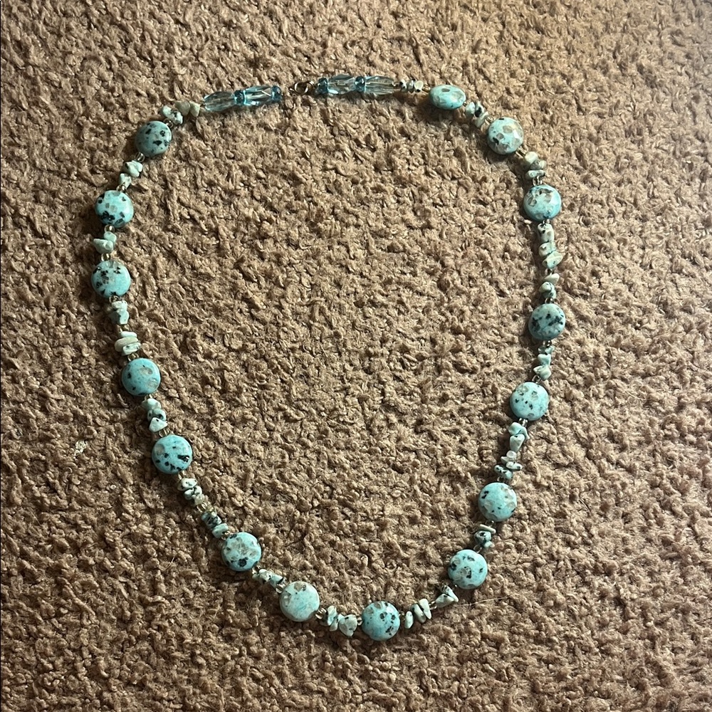 Elegant Blue Beaded Necklace
